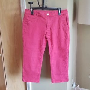 Old Navy Red Denim Capris